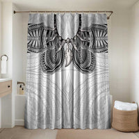 Samoan Traditional Art Tattoos Bathroom Set Tatau Tribal Motifs with Ula Nifo White - Polynesian Pride