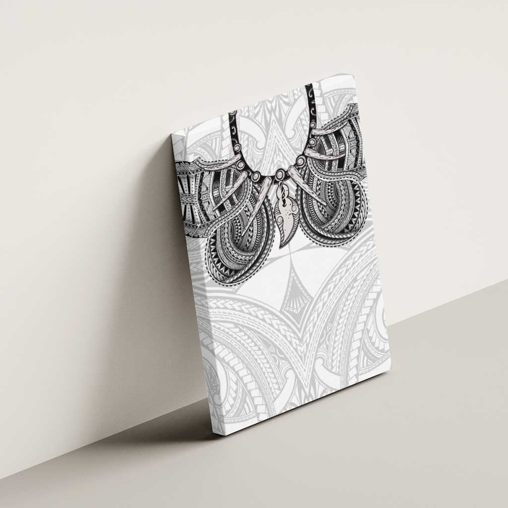 Samoan Traditional Art Tattoos Canvas Wall Art Tatau Tribal Motifs with Ula Nifo White - Polynesian Pride