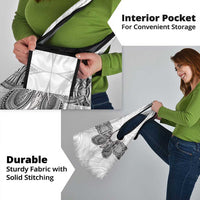 Samoan Traditional Art Tattoos Grocery Bag Tatau Tribal Motifs with Ula Nifo White - Polynesian Pride