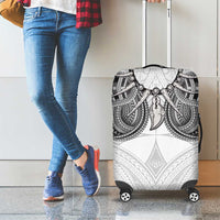 Samoan Traditional Art Tattoos Luggage Cover Tatau Tribal Motifs with Ula Nifo White - Polynesian Pride