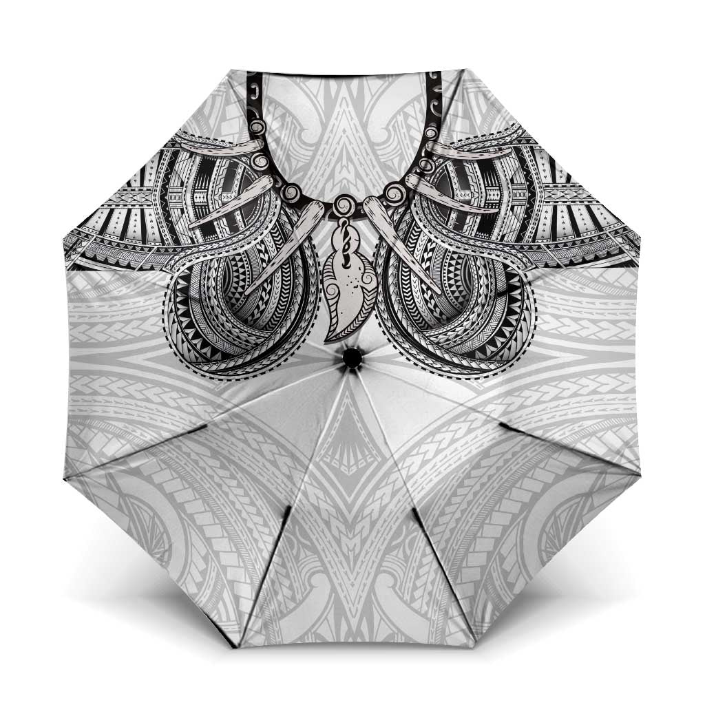 Samoan Traditional Art Tattoos Umbrella Tatau Tribal Motifs with Ula Nifo White - Polynesian Pride