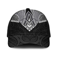 Samoan Traditional Art Tattoos Baseball Net Cap Tatau Roman Reigns Black Color - Polynesian Pride