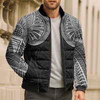 Samoan Traditional Art Tattoos Bomber Puffer Jacket Tatau Roman Reigns Black Color - Polynesian Pride
