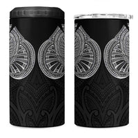 Samoan Traditional Art Tattoos 4 in 1 Can Cooler Tumbler Tatau Roman Reigns Black Color - Polynesian Pride