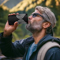 Samoan Traditional Art Tattoos 4 in 1 Can Cooler Tumbler Tatau Roman Reigns Black Color - Polynesian Pride