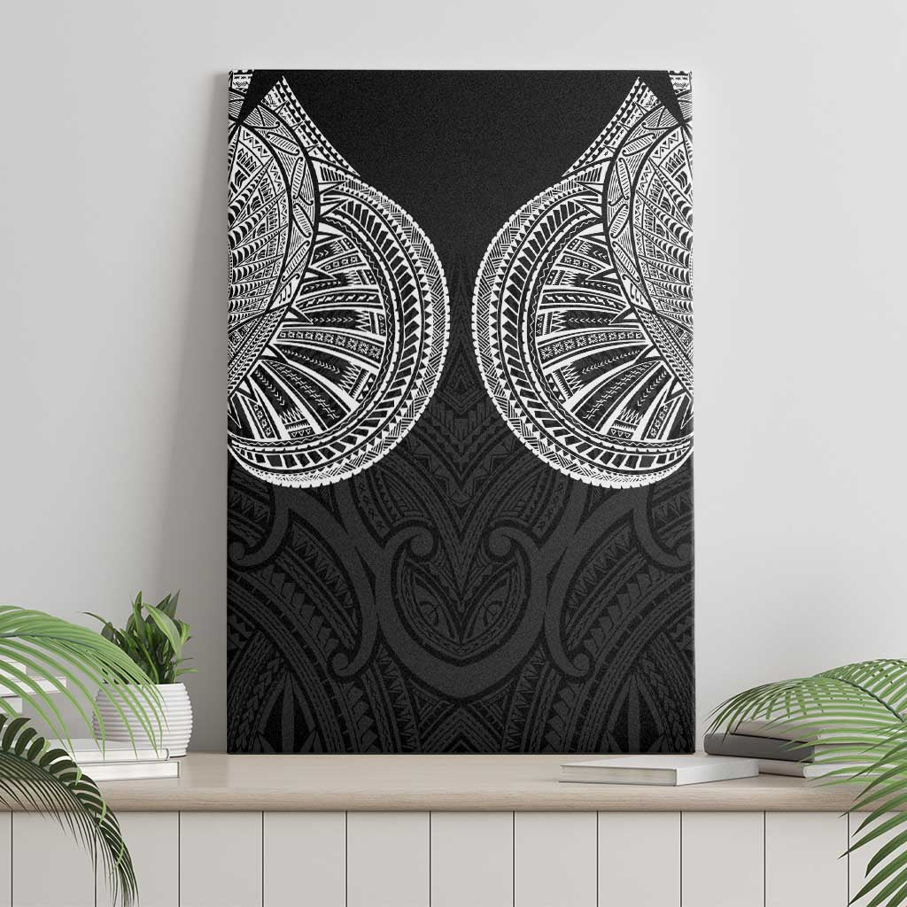 Samoan Traditional Art Tattoos Canvas Wall Art Tatau Roman Reigns Black Color - Polynesian Pride