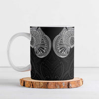 Samoan Traditional Art Tattoos Ceramic Mug Tatau Roman Reigns Black Color - Polynesian Pride