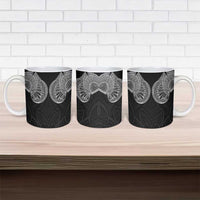 Samoan Traditional Art Tattoos Ceramic Mug Tatau Roman Reigns Black Color - Polynesian Pride