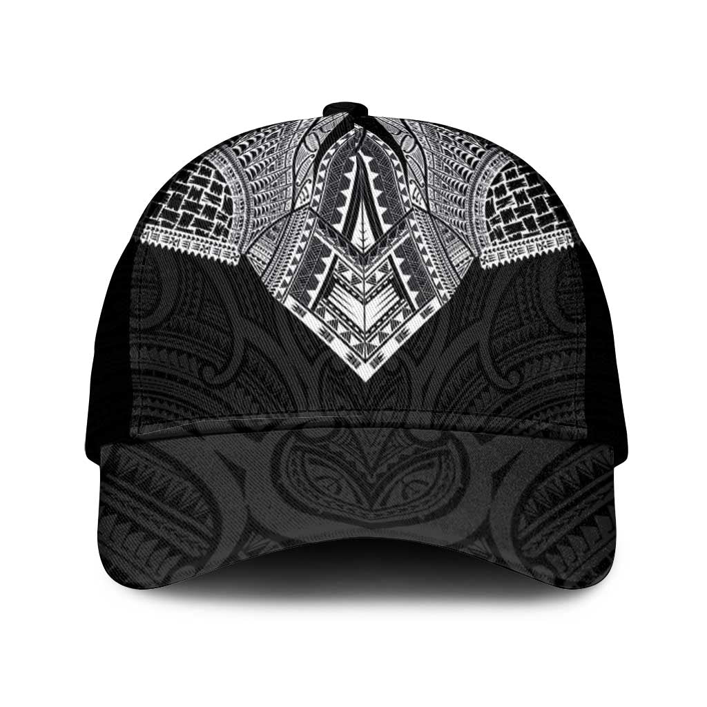 Samoan Traditional Art Tattoos Mesh Trucker Cap Tatau Roman Reigns Black Color - Polynesian Pride