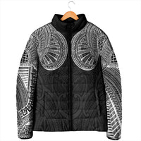 Samoan Traditional Art Tattoos Padded Jacket Tatau Roman Reigns Black Color - Polynesian Pride