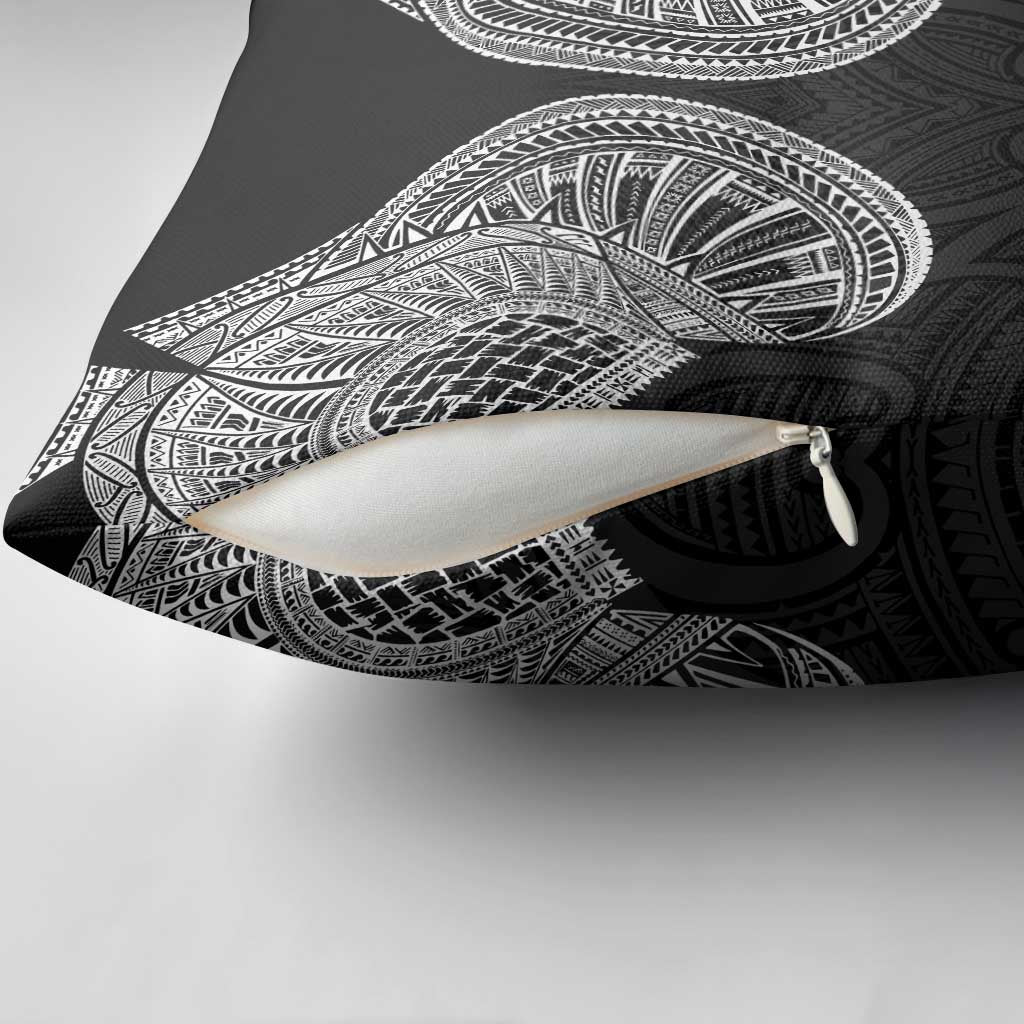 Samoan Traditional Art Tattoos Pillow Cover Tatau Roman Reigns Black Color - Polynesian Pride