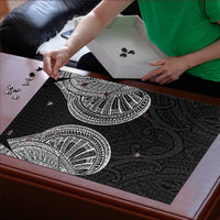 Samoan Traditional Art Tattoos Puzzle Tatau Roman Reigns Black Color - Polynesian Pride