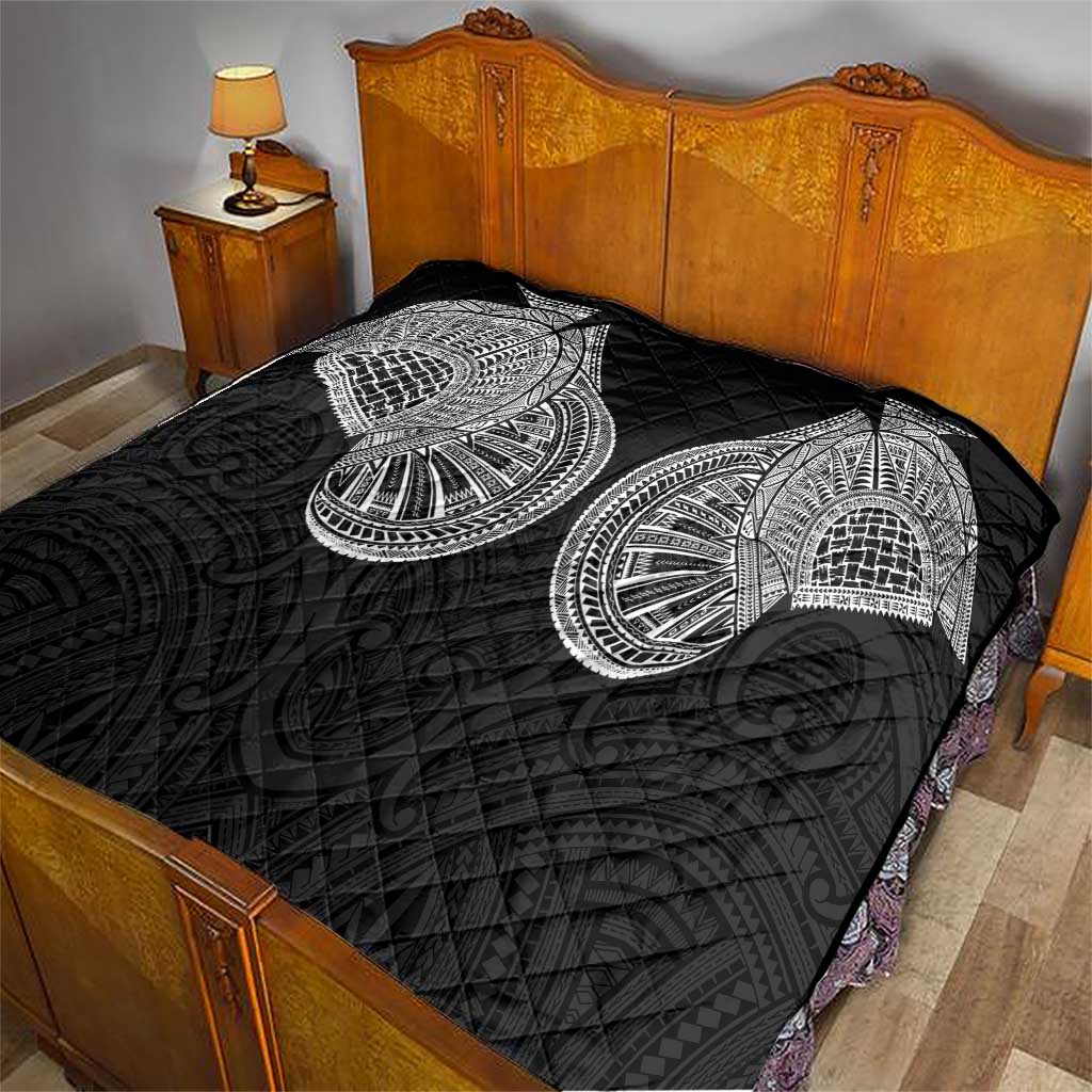 Samoan Traditional Art Tattoos Quilt Tatau Roman Reigns Black Color - Polynesian Pride