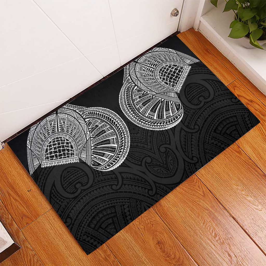 Samoan Traditional Art Tattoos Rubber Doormat Tatau Roman Reigns Black Color - Polynesian Pride