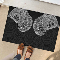 Samoan Traditional Art Tattoos Rubber Doormat Tatau Roman Reigns Black Color - Polynesian Pride