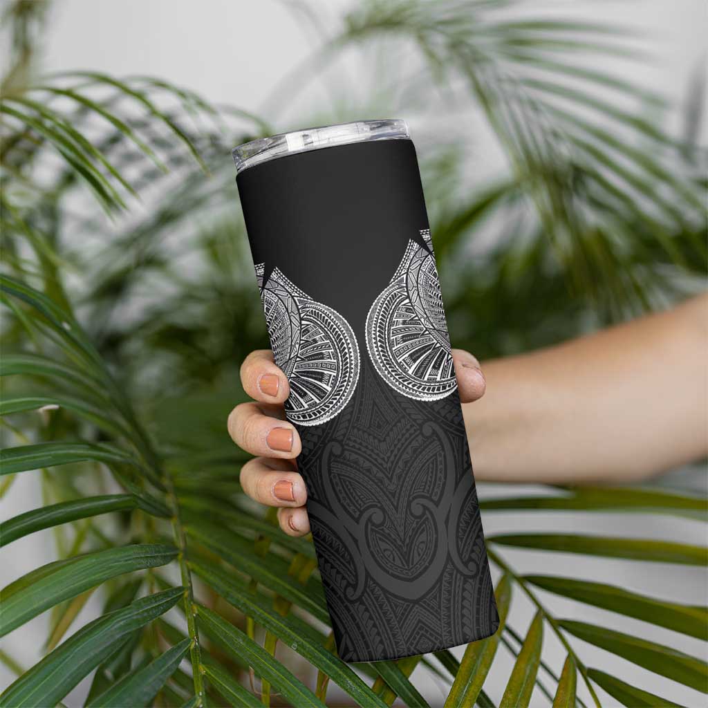 Samoan Traditional Art Tattoos Skinny Tumbler Tatau Roman Reigns Black Color - Polynesian Pride