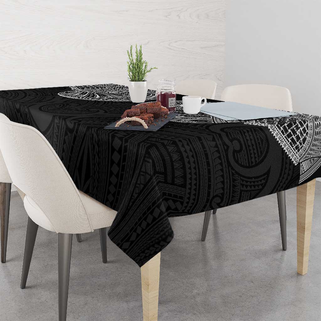 Samoan Traditional Art Tattoos Tablecloth Tatau Roman Reigns Black Color - Polynesian Pride