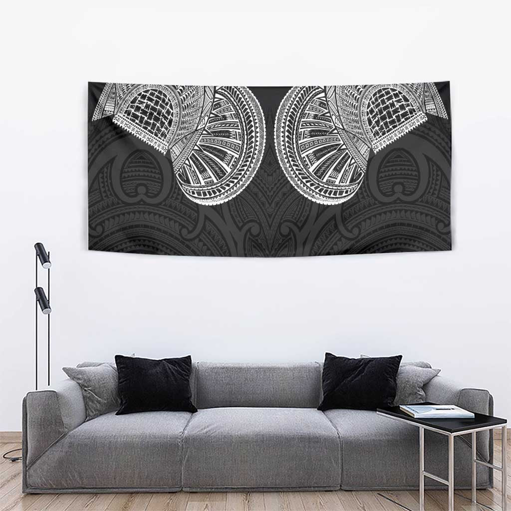 Samoan Traditional Art Tattoos Tapestry Tatau Roman Reigns Black Color - Polynesian Pride