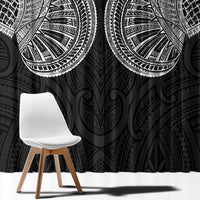 Samoan Traditional Art Tattoos Window Curtain Tatau Roman Reigns Black Color - Polynesian Pride