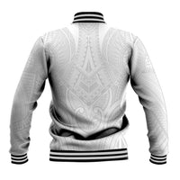 Samoan Traditional Art Tattoos Baseball Jacket Tatau Roman Reigns White Color - Polynesian Pride