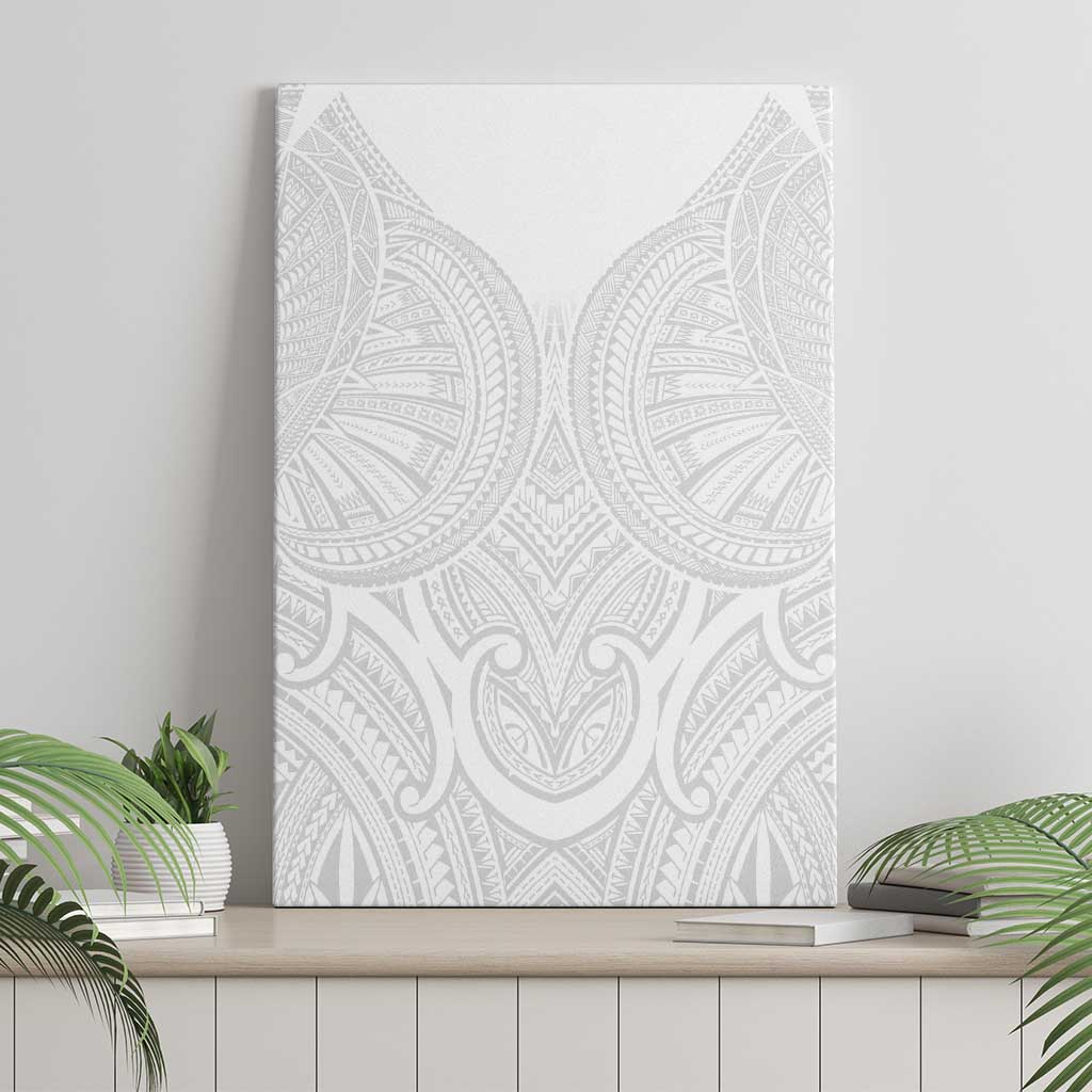 Samoan Traditional Art Tattoos Canvas Wall Art Tatau Roman Reigns White Color LT03 - Polynesian Pride