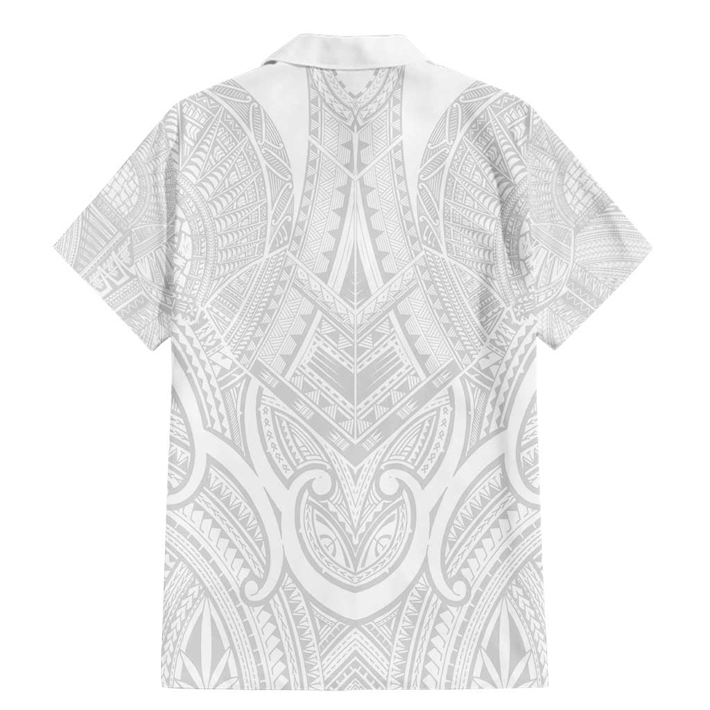 Samoan Traditional Art Tattoos Family Matching Mermaid Dress and Hawaiian Shirt Tatau Roman Reigns White Color - Polynesian Pride