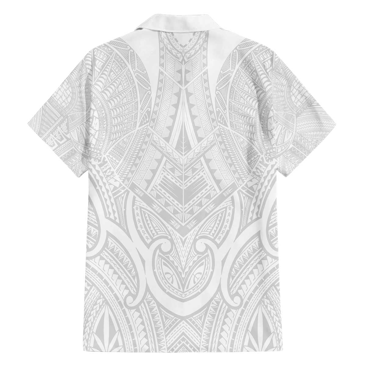 Samoan Traditional Art Tattoos Family Matching Off The Shoulder Long Sleeve Dress and Hawaiian Shirt Tatau Roman Reigns White Color - Polynesian Pride