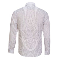 Samoan Traditional Art Tattoos Family Matching Off The Shoulder Long Sleeve Dress and Hawaiian Shirt Tatau Roman Reigns White Color - Polynesian Pride