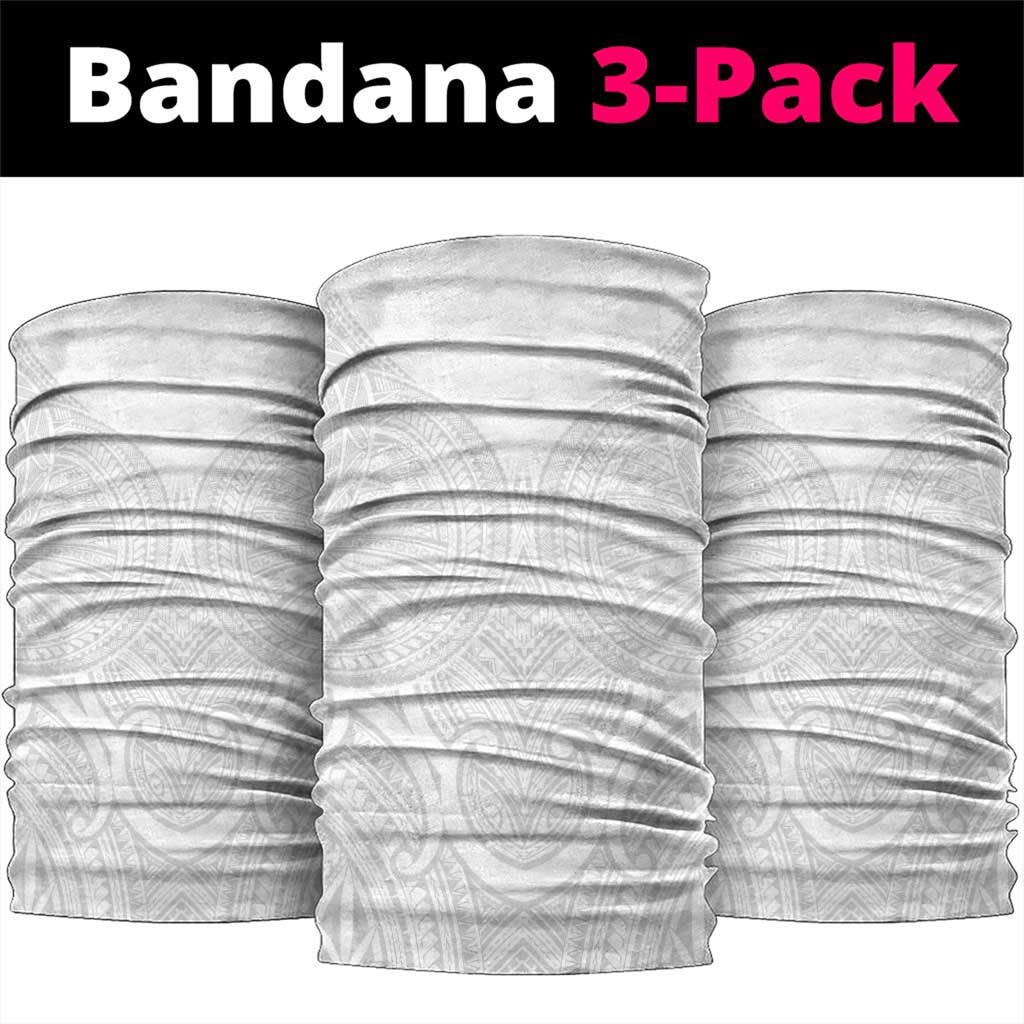 Samoan Traditional Art Tattoos Neck Gaiter Tatau Roman Reigns White Color - Polynesian Pride