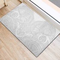 Samoan Traditional Art Tattoos Rubber Doormat Tatau Roman Reigns White Color LT03 - Polynesian Pride