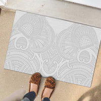 Samoan Traditional Art Tattoos Rubber Doormat Tatau Roman Reigns White Color LT03 - Polynesian Pride
