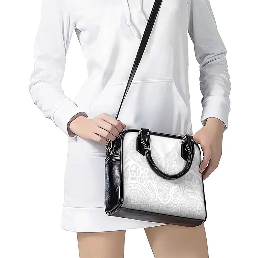 Samoan Traditional Art Tattoos Shoulder Handbag Tatau Roman Reigns White Color - Polynesian Pride