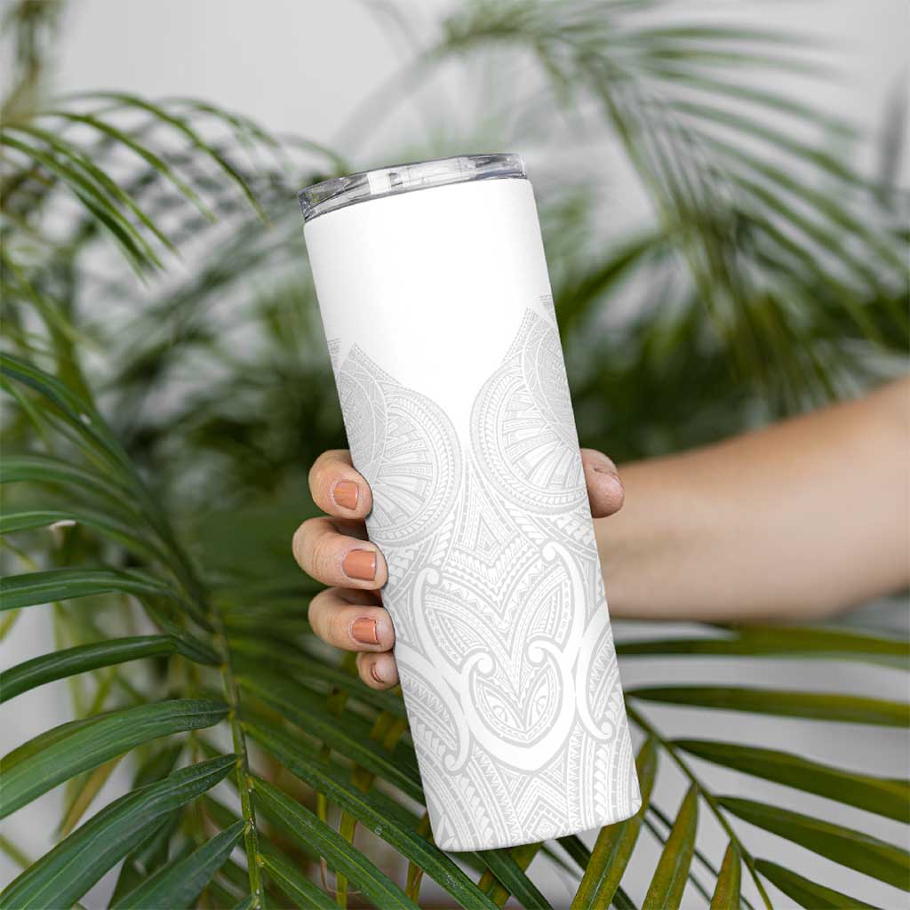 Samoan Traditional Art Tattoos Skinny Tumbler Tatau Roman Reigns White Color LT03 - Polynesian Pride