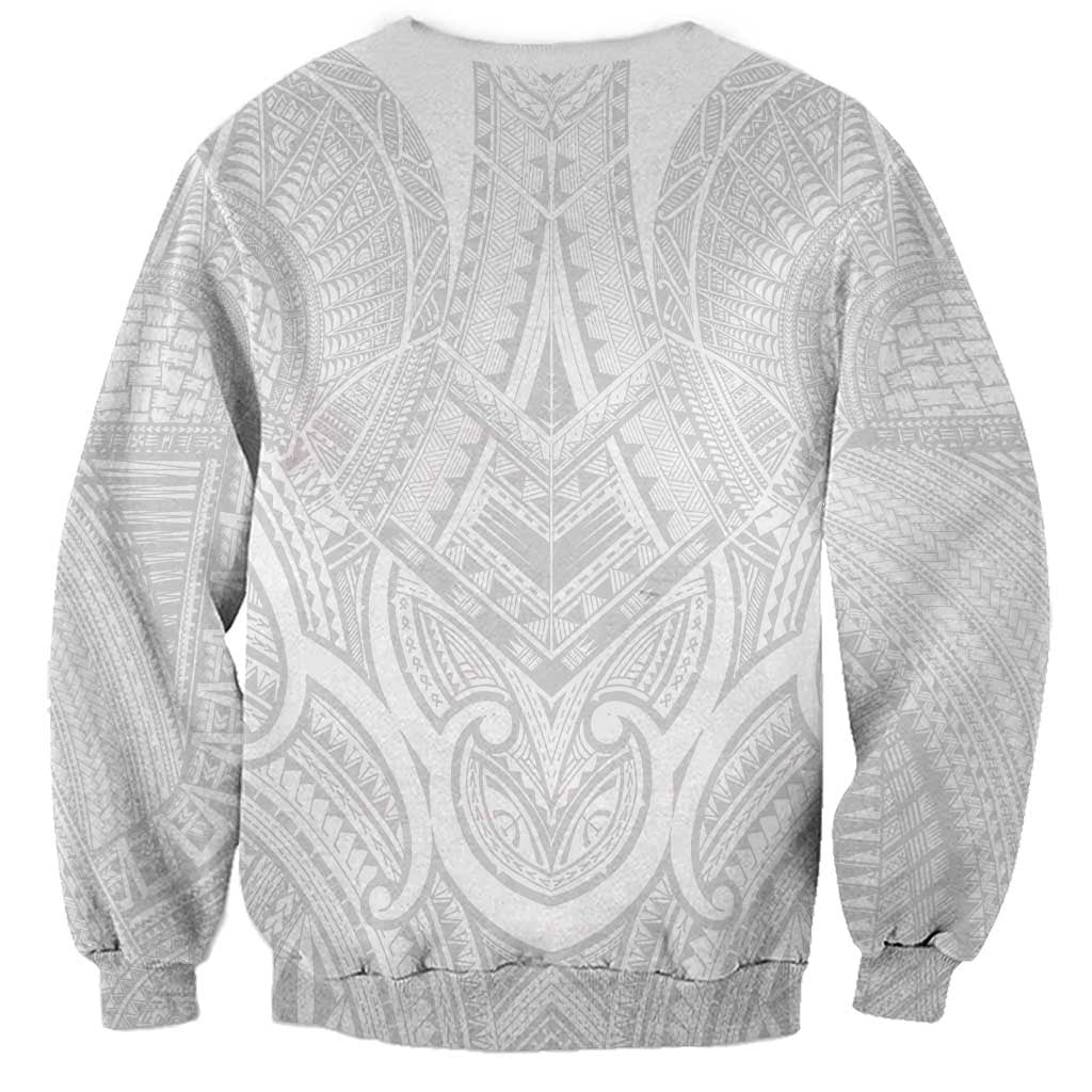 Samoan Traditional Art Tattoos Sweatshirt Tatau Roman Reigns White Color - Polynesian Pride