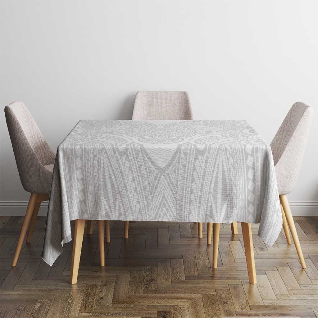 Samoan Traditional Art Tattoos Tablecloth Tatau Roman Reigns White Color - Polynesian Pride
