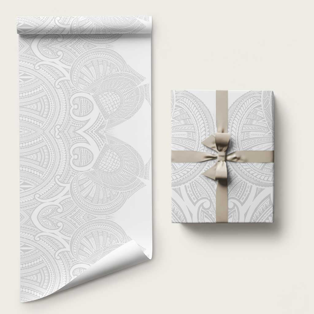 Samoan Traditional Art Tattoos Wrapping Paper Tatau Roman Reigns White Color - Polynesian Pride