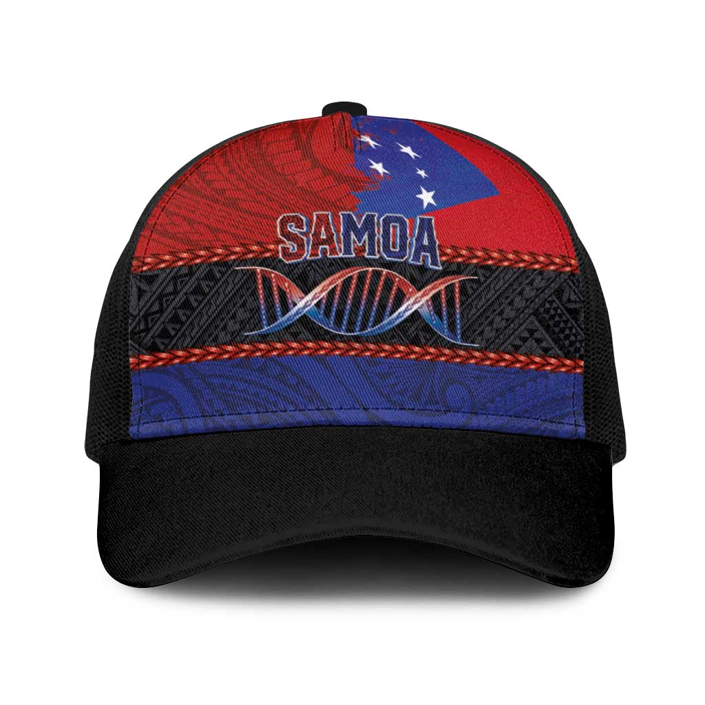 Samoan DNA-Proud of Samoa Baseball Net Cap Polynesian Patterns - Polynesian Pride