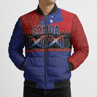 Personalised Samoan DNA-Proud of Samoa Bomber Puffer Jacket Polynesian Patterns - Polynesian Pride