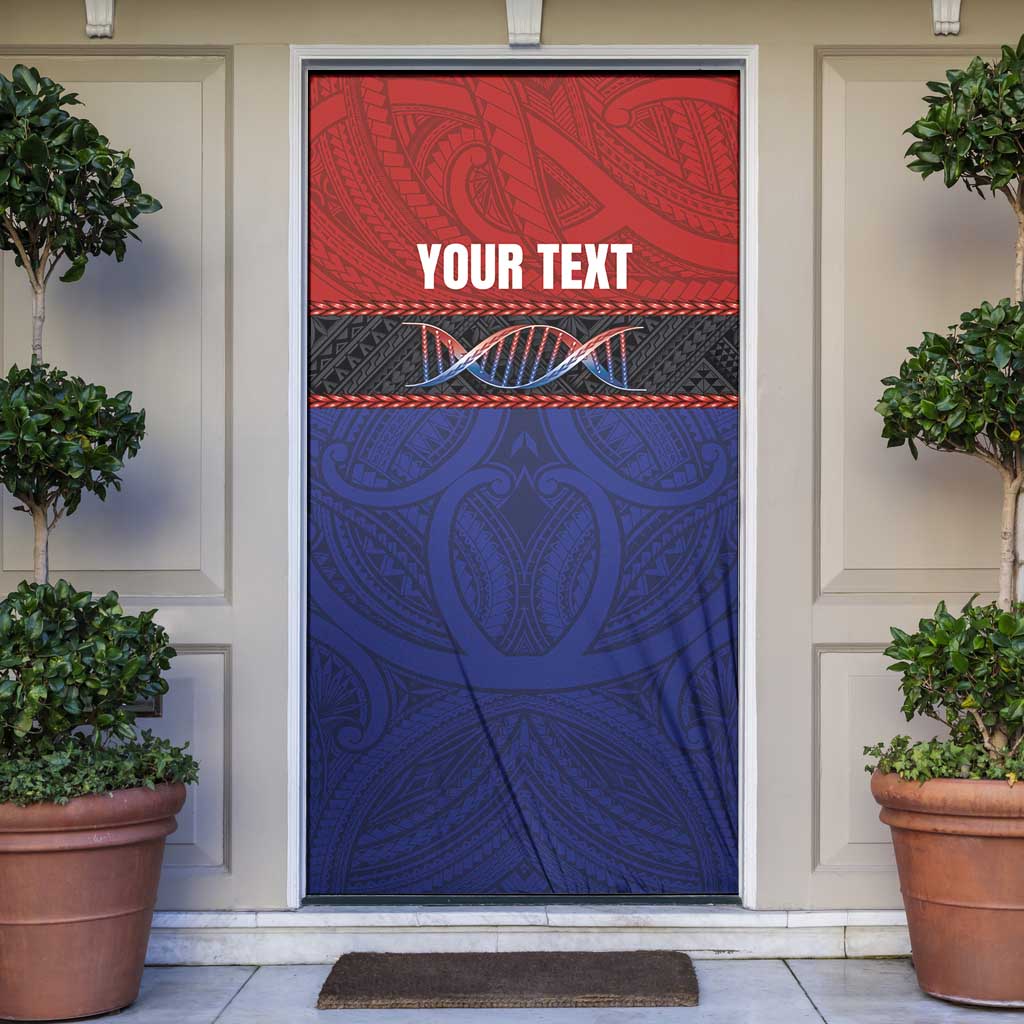 Personalised Samoan DNA-Proud of Samoa Door Cover Polynesian Patterns - Polynesian Pride