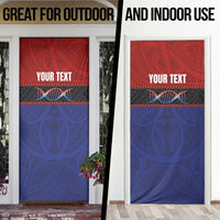 Personalised Samoan DNA-Proud of Samoa Door Cover Polynesian Patterns - Polynesian Pride