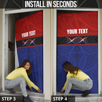 Personalised Samoan DNA-Proud of Samoa Door Cover Polynesian Patterns - Polynesian Pride