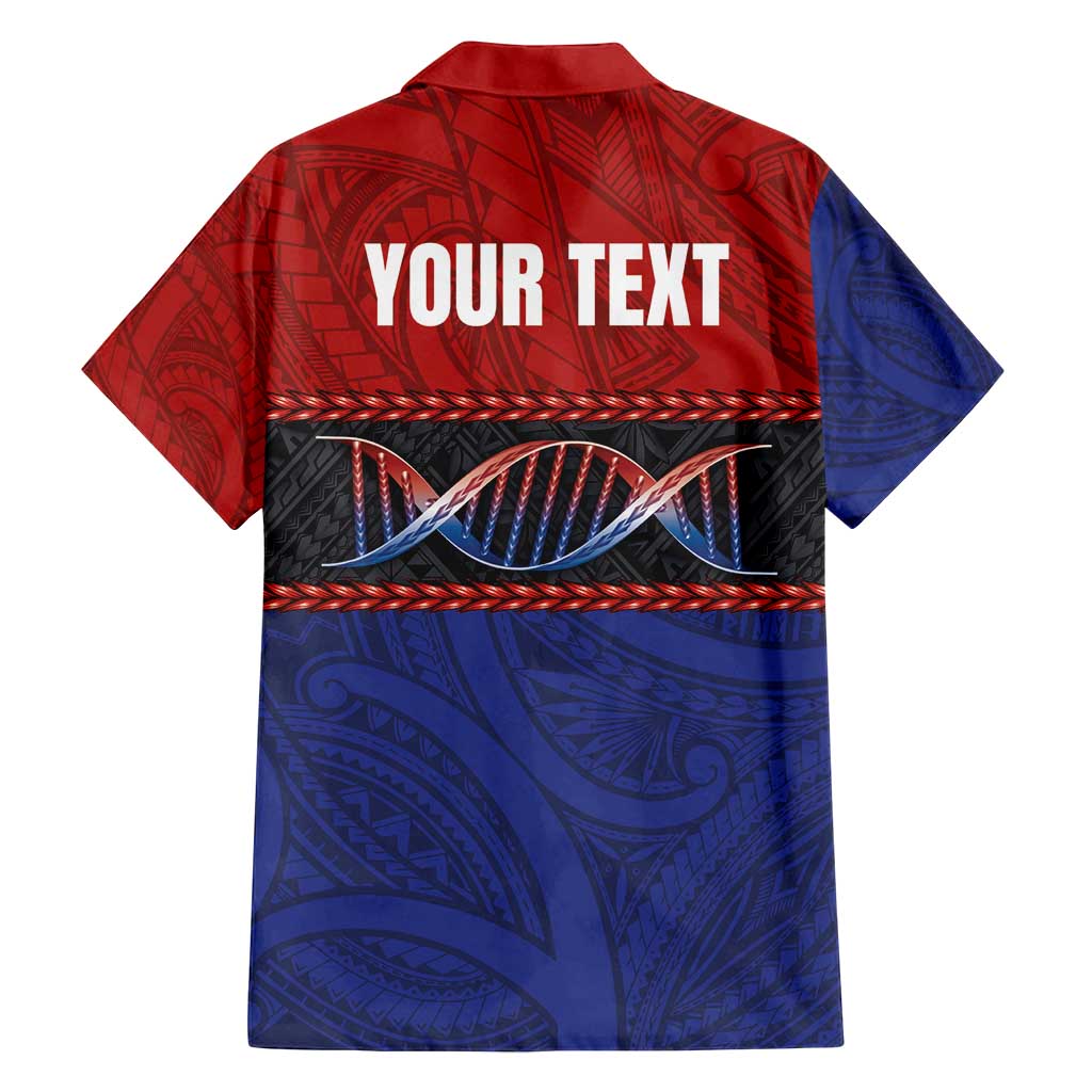 Personalised Samoan DNA-Proud of Samoa Family Matching Long Sleeve Bodycon Dress and Hawaiian Shirt Polynesian Patterns - Polynesian Pride
