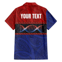 Personalised Samoan DNA-Proud of Samoa Family Matching Off The Shoulder Long Sleeve Dress and Hawaiian Shirt Polynesian Patterns - Polynesian Pride