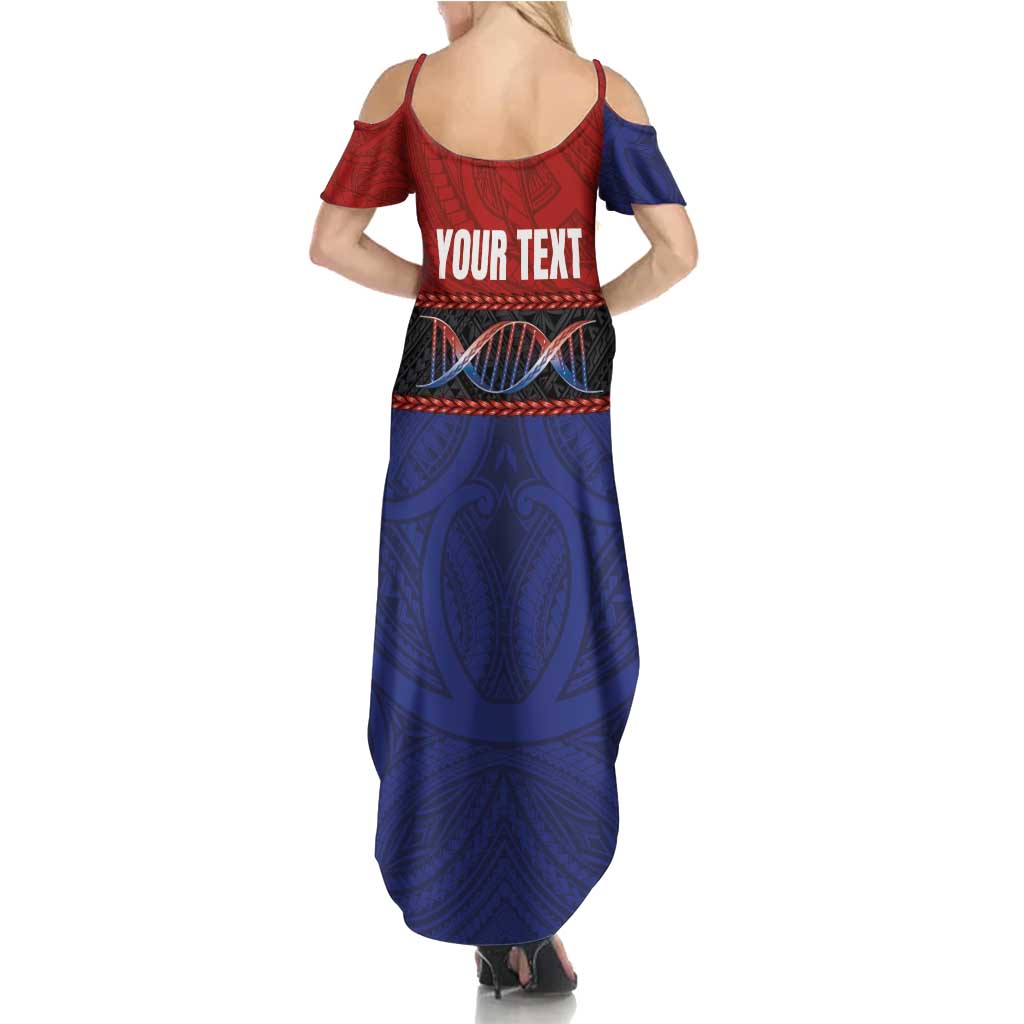 Personalised Samoan DNA-Proud of Samoa Family Matching Summer Maxi Dress and Hawaiian Shirt Polynesian Patterns - Polynesian Pride