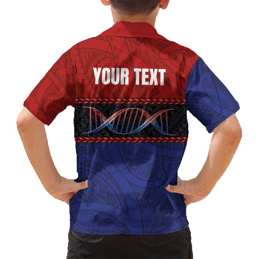 Personalised Samoan DNA-Proud of Samoa Kid Hawaiian Shirt Polynesian Patterns - Polynesian Pride