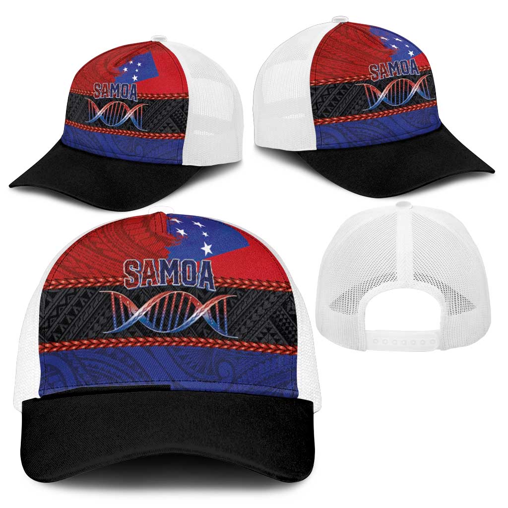 Samoan DNA-Proud of Samoa Mesh Trucker Cap Polynesian Patterns - Polynesian Pride