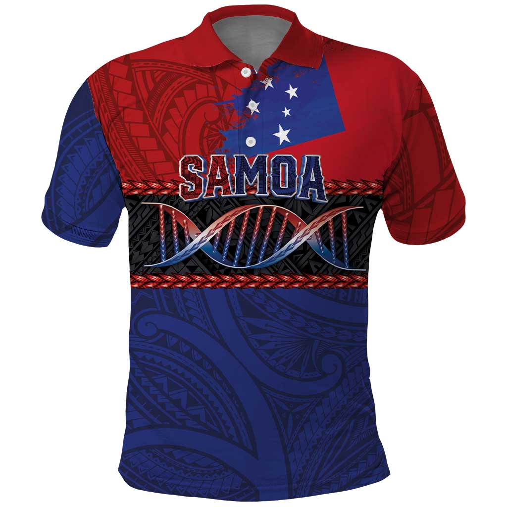 Personalised Samoan DNA-Proud of Samoa Polo Shirt Polynesian Patterns - Polynesian Pride