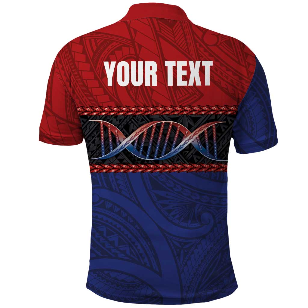 Personalised Samoan DNA-Proud of Samoa Polo Shirt Polynesian Patterns - Polynesian Pride