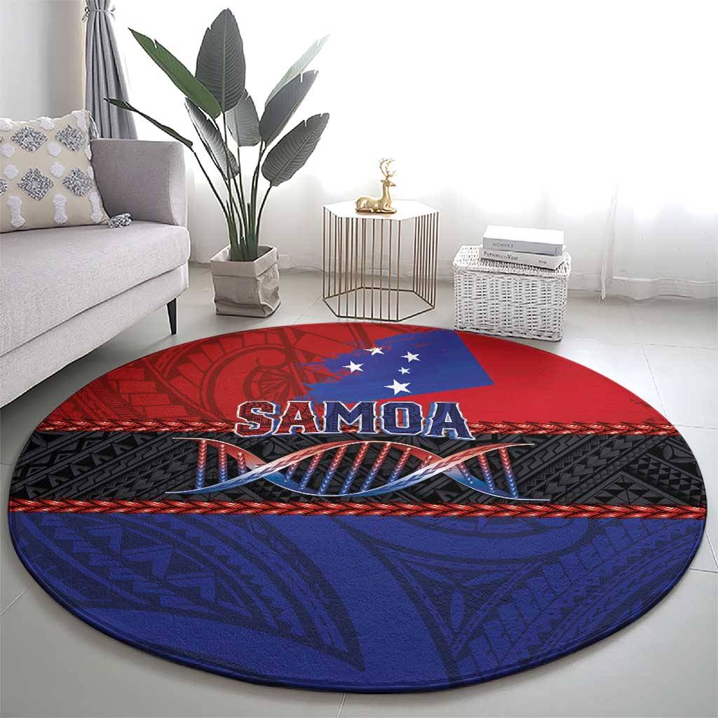 Samoan DNA-Proud of Samoa Round Carpet Polynesian Patterns - Polynesian Pride