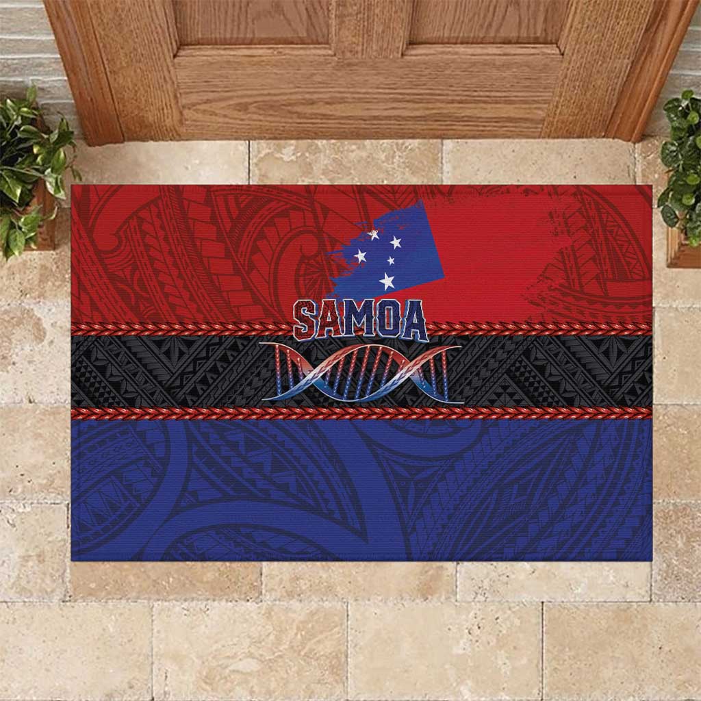 Samoan DNA-Proud of Samoa Rubber Doormat Polynesian Patterns - Polynesian Pride
